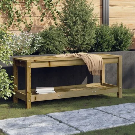 Banco de jardín de madera maciza de pino 108x35x45 cm de , Bancos de jardín - Ref: Foro24-832386, Precio: 89,38 €, Descuento: %