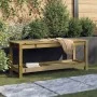 Banco de jardín de madera maciza de pino 108x35x45 cm de , Bancos de jardín - Ref: Foro24-832386, Precio: 89,38 €, Descuento: %