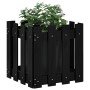 Blumenkasten aus massiver schwarzer Kiefer in 40x40x40 cm Designzaun von , Töpfe und Pflanzgefäße - Ref: Foro24-832449, Preis...