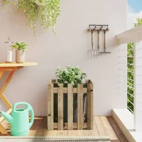 Jardinera diseño de valla madera de pino impregnada 50x50x50 cm by , Pots and planters - Ref: Foro24-832456, Price: 32,94 €, ...