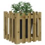 Jardinera diseño de valla madera de pino impregnada 50x50x50 cm de , Maceteros y jardineras - Ref: Foro24-832456, Precio: 30,...