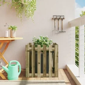 Jardinera diseño de valla madera de pino impregnada 60x60x60 cm by , Pots and planters - Ref: Foro24-832461, Price: 49,11 €, ...