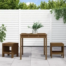 Gartentisch und Stühle, 3-teilig, Massivholz Kiefer, honigbraun. von , Gartensets - Ref: Foro24-3157706, Preis: 166,04 €, Rab...