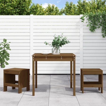 Gartentisch und Stühle, 3-teilig, Massivholz Kiefer, honigbraun. von , Gartensets - Ref: Foro24-3157706, Preis: 168,20 €, Rab...