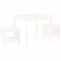 Gartentisch und Stühle, 3-teilig, aus massivem weißem Kiefernholz. von , Gartensets - Ref: Foro24-3157704, Preis: 162,49 €, R...