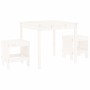 Mesa y sillas de jardín 3 piezas madera maciza de pino blanco by , Garden sets - Ref: Foro24-3157704, Price: 164,68 €, Discou...