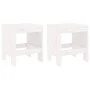 Gartentisch und Stühle, 3-teilig, aus massivem weißem Kiefernholz. von , Gartensets - Ref: Foro24-3157704, Preis: 162,49 €, R...