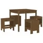 Set de comedor de jardín 5 pzas madera maciza pino marrón miel by , Garden sets - Ref: Foro24-3157712, Price: 245,74 €, Disco...