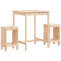 Set de mesa y taburetes altos 3 piezas madera maciza de pino by , Garden sets - Ref: Foro24-3157733, Price: 178,23 €, Discoun...