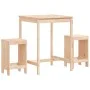Set de mesa y taburetes altos 3 piezas madera maciza de pino by , Garden sets - Ref: Foro24-3157733, Price: 175,96 €, Discoun...