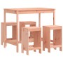Mesa alta y taburetes de jardín 5 piezas madera maciza Douglas by , Garden sets - Ref: Foro24-3157750, Price: 298,35 €, Disco...