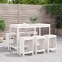 Set de mesa y taburetes altos jardín 7 pzas madera pino blanco by , Garden sets - Ref: Foro24-3157752, Price: 484,94 €, Disco...