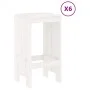 Set de mesa y taburetes altos jardín 7 pzas madera pino blanco by , Garden sets - Ref: Foro24-3157752, Price: 484,94 €, Disco...
