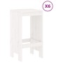 Tisch- und Hochstuhl-Set für den Garten, 7-teilig, aus weißem Kiefernholz. von , Gartensets - Ref: Foro24-3157752, Preis: 491...