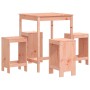 Mesa alta y taburetes de jardín 5 piezas madera maciza Douglas by , Garden sets - Ref: Foro24-3157744, Price: 280,16 €, Disco...