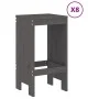 Mesa y taburetes altos jardín 9 pzas madera maciza de pino gris by , Garden sets - Ref: Foro24-3157759, Price: 620,81 €, Disc...