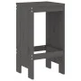 Mesa y taburetes altos jardín 9 pzas madera maciza de pino gris by , Garden sets - Ref: Foro24-3157759, Price: 620,81 €, Disc...