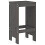 Tisch und hohe Hocker für den Garten, 9-teilig, aus massivem Kiefernholz in Grau. von , Gartensets - Ref: Foro24-3157759, Pre...