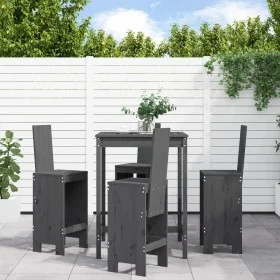 Set de mesa y taburetes altos jardín 5 piezas madera pino gris by , Garden sets - Ref: Foro24-3157771, Price: 376,64 €, Disco...