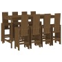 Mesa y taburetes altos de jardín 9 pzas madera pino marrón miel by , Garden sets - Ref: Foro24-3157790, Price: 797,78 €, Disc...