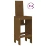 Mesa y taburetes altos de jardín 5 pzas madera pino marrón miel by , Garden sets - Ref: Foro24-3157778, Price: 397,45 €, Disc...