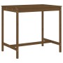 Mesa y taburetes altos de jardín 5 pzas madera pino marrón miel by , Garden sets - Ref: Foro24-3157778, Price: 402,60 €, Disc...