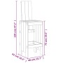 Mesa y taburetes altos de jardín 5 pzas madera pino marrón miel by , Garden sets - Ref: Foro24-3157778, Price: 402,60 €, Disc...