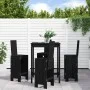 Gartentisch- und Hochhocker-Set, 5-teilig, aus schwarzem Kiefernholz. von , Gartensets - Ref: Foro24-3157773, Preis: 377,05 €...