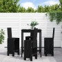 Set de mesa y taburetes altos jardín 5 piezas madera pino negro by , Garden sets - Ref: Foro24-3157773, Price: 381,78 €, Disc...