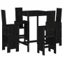 Set de mesa y taburetes altos jardín 5 piezas madera pino negro by , Garden sets - Ref: Foro24-3157773, Price: 377,07 €, Disc...