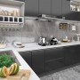 Láminas autoadhesivas muebles PVC negro 500x90 cm