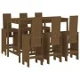 Gartentisch und hohe Hocker-Set, 7-teilig, aus Pinienholz in Honigbraun. von , Gartensets - Ref: Foro24-3157784, Preis: 579,4...