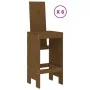 Gartentisch und hohe Hocker-Set, 7-teilig, aus Pinienholz in Honigbraun. von , Gartensets - Ref: Foro24-3157784, Preis: 579,4...