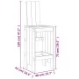 Gartentisch und hohe Hocker-Set, 7-teilig, aus Pinienholz in Honigbraun. von , Gartensets - Ref: Foro24-3157784, Preis: 579,4...