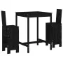 Set de mesa y taburetes altos jardín 3 pzas madera pino negro by , Garden sets - Ref: Foro24-3157767, Price: 240,54 €, Discou...