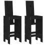 Set de mesa y taburetes altos jardín 3 pzas madera pino negro by , Garden sets - Ref: Foro24-3157767, Price: 240,54 €, Discou...