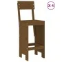 Mesa y taburetes altos de jardín 5 pzas madera pino marrón miel de , Conjuntos de jardín - Ref: Foro24-3157802, Precio: 350,8...