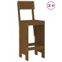Mesa y taburetes altos de jardín 5 pzas madera pino marrón miel de , Conjuntos de jardín - Ref: Foro24-3157802, Precio: 356,0...
