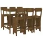 Gartentisch und hohe Hocker-Set, 7-teilig, aus Pinienholz in Honigbraun. von , Gartensets - Ref: Foro24-3157814, Preis: 541,5...