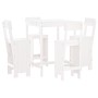 Gartentisch- und Hochhocker-Set, 5-teilig, aus weißem Kiefernholz. von , Gartensets - Ref: Foro24-3157800, Preis: 355,81 €, R...
