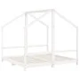 Kinderbettgestell aus weißem Kiefernholz 2x(80x160) cm von , Kinderbetten und Betten für Kinder - Ref: Foro24-3200596, Preis:...