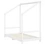 Kinderbettgestell aus weißem Kiefernholz 2x(80x160) cm von , Kinderbetten und Betten für Kinder - Ref: Foro24-3200596, Preis:...