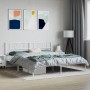 Bettgestell aus Metall mit weißem Kopfteil 180x200 cm von , Betten und Lattenroste - Ref: Foro24-355516, Preis: 109,44 €, Rab...