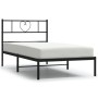 Estructura de cama con cabecero metal negro 75x190 cm de , Camas y somieres - Ref: Foro24-355453, Precio: 56,71 €, Descuento: %