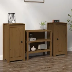 Sideboards 2 Stk. massives Kiefernholz honigbraun 40x35x80 cm von , Sideboards - Ref: Foro24-813731, Preis: 77,92 €, Rabatt: %