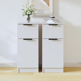 2 white plywood sideboards 30x30x70 cm by , Sideboards - Ref: Foro24-811116, Price: 97,65 €, Discount: %