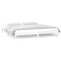 Bed frame with LED solid white wood 120x200 cm by , Beds and slatted bases - Ref: Foro24-820602, Price: 110,24 €, Discount: %