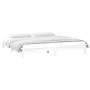 Bed frame with LED solid white wood 120x200 cm by , Beds and slatted bases - Ref: Foro24-820602, Price: 110,24 €, Discount: %