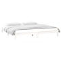 Bettgestell mit LED-Massivholz weiß 120x200 cm von , Betten und Lattenroste - Ref: Foro24-820602, Preis: 112,18 €, Rabatt: %