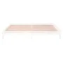 Bed frame with LED solid white wood 120x200 cm by , Beds and slatted bases - Ref: Foro24-820602, Price: 110,24 €, Discount: %